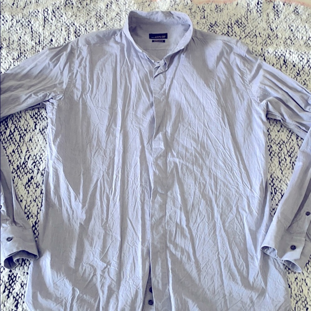 Zara men’s light blue button up- super slim size L
